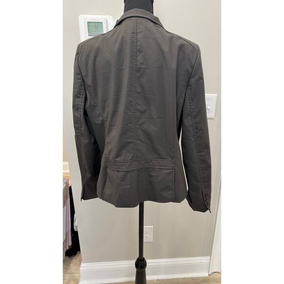 Vintage Andrew Oliver Jacket Gray Solid Pleated Women's Size 16 - Picture 2 of 7